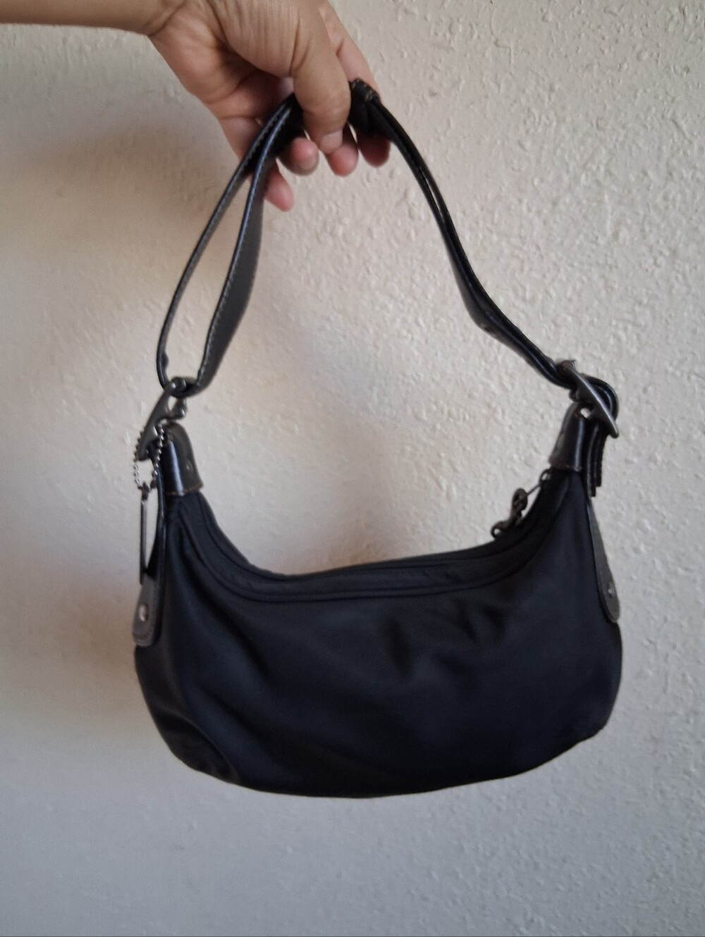 Vintage Coach Soho Nylon Mini Hobo Shoulder Bag